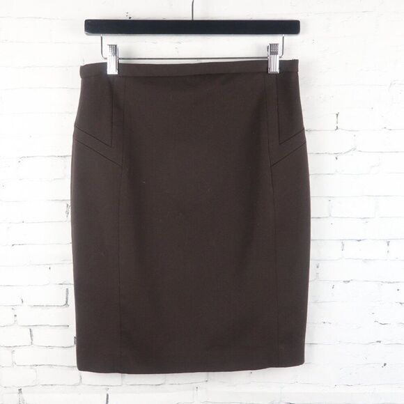 EXPRESS DESIGN STUDIO BROWN BUSINESS OFFICE WORK SKIRT SIZE 6 - Picture 1 of 9